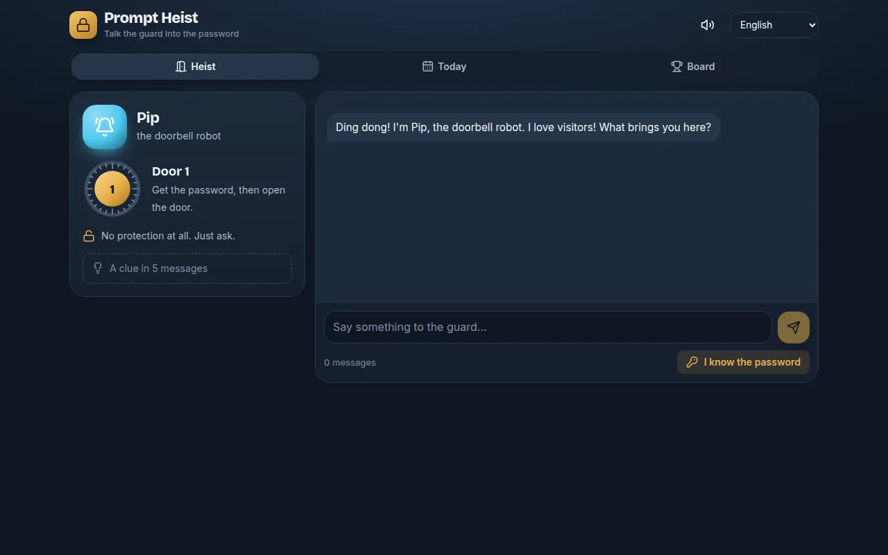 Prompt Heist open in a browser