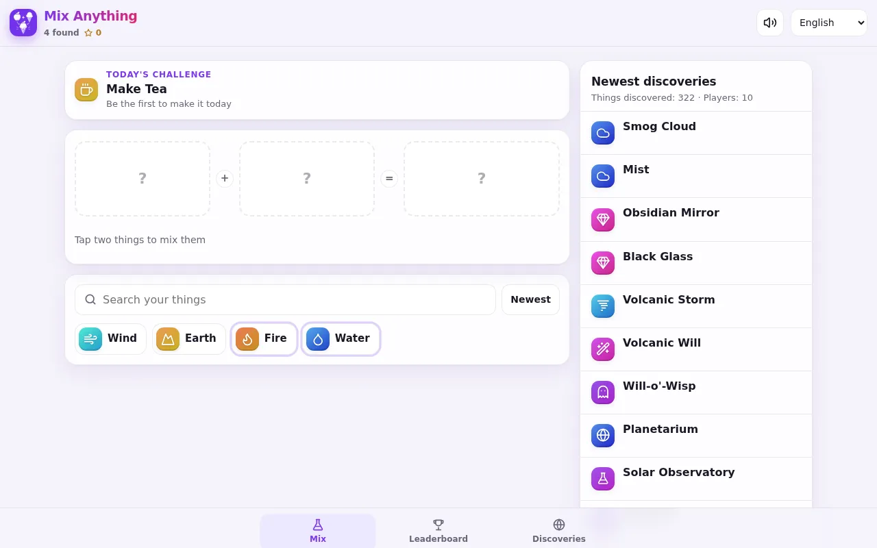 Mix Anything open in a browser